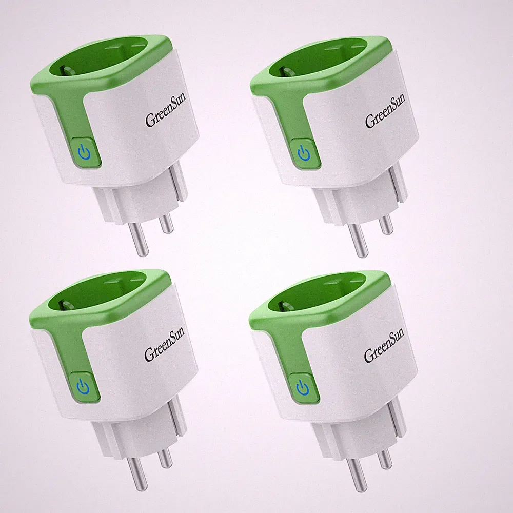 1/2/4er GreenSun Stromzähler für Steckdose Wlan Smart Steckdose mit Strommessung