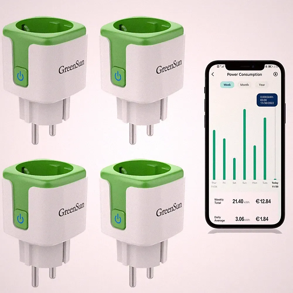 1-4PC Wlan Steckdose Stromzähler Zeitschaltuhr Sprachsteuerung mit Alexa/VeSync