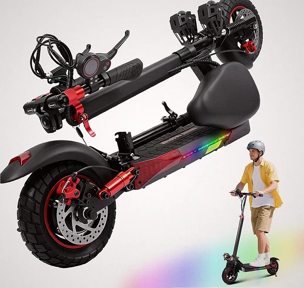 10'' Elektroroller Mit Sitz E-Roller 800W 15Ah Falten E-Scooter Off-Road 45 km/h