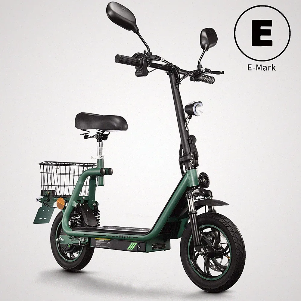 Mit Gepäckträger Klappbarer E-Scooter mit Sitz