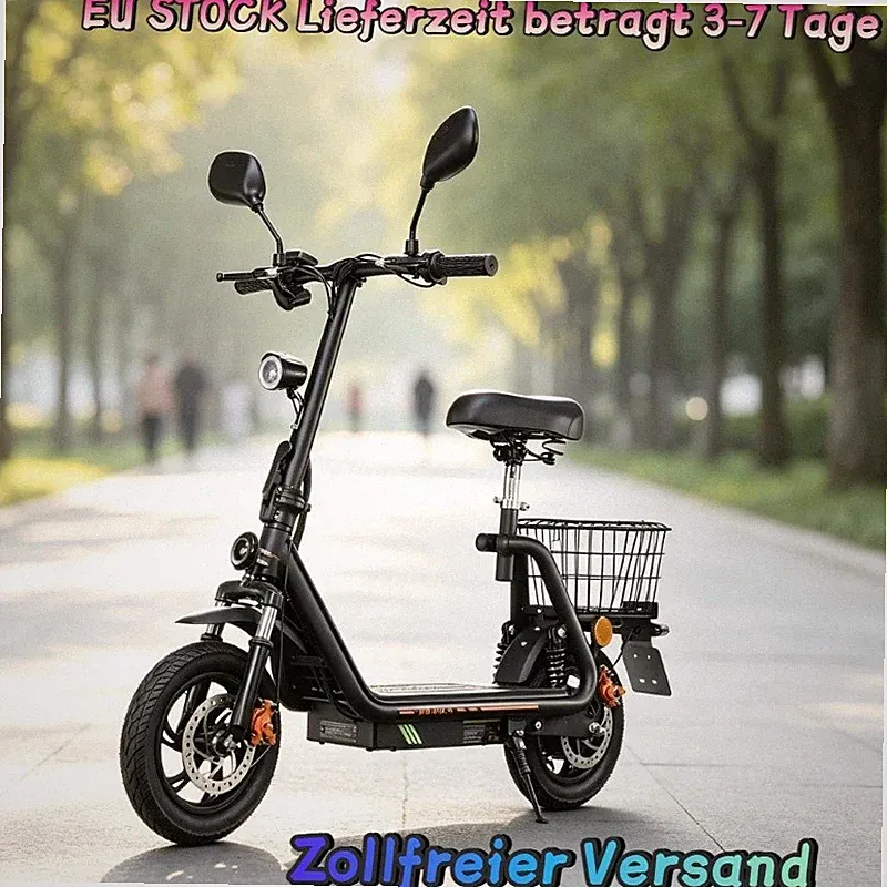 12" Elektroroller 48V Mit Straßenzulassung 13AH Scooter mit Sitz TWOFISH M5 PRO