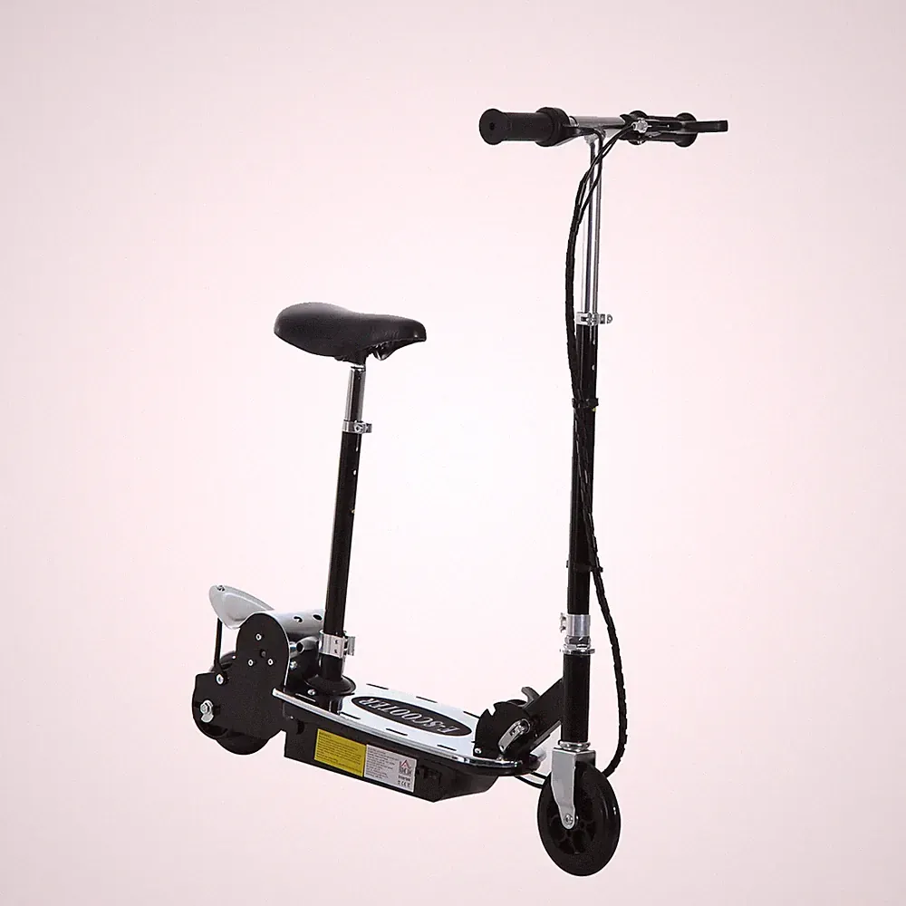 120W Faltbarer Elektro Kinder Roller mit Sitz 24V 2x12V 5Ah Akku 6-8km Reichweite