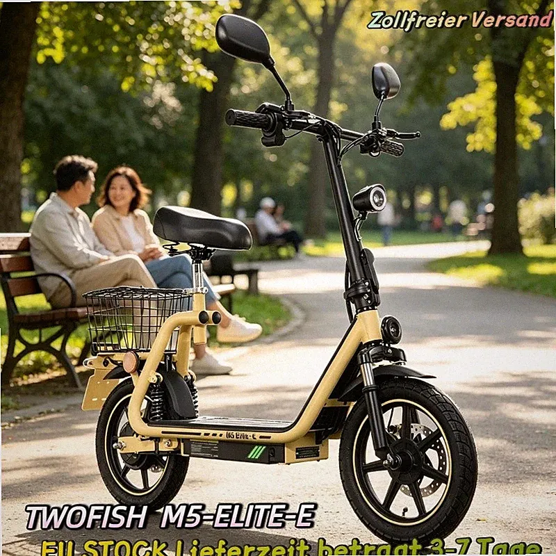 14" Elektroroller,Mit Straßenzulassung EEC 48V 13AH TWOFISH E-Scooter Mit Sitz