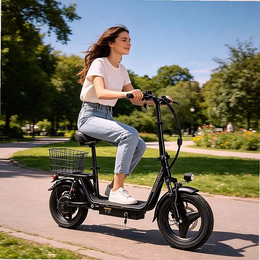 Hinterradfederung E-Scooter Mit Sitz