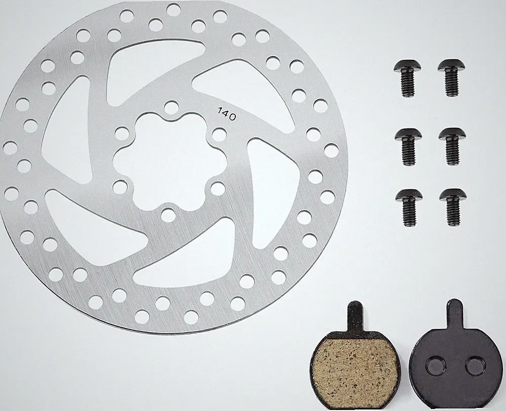 140 mm Bremsscheibe mit Belägen für E-Scooter - langlebig, effizientes Bremsen