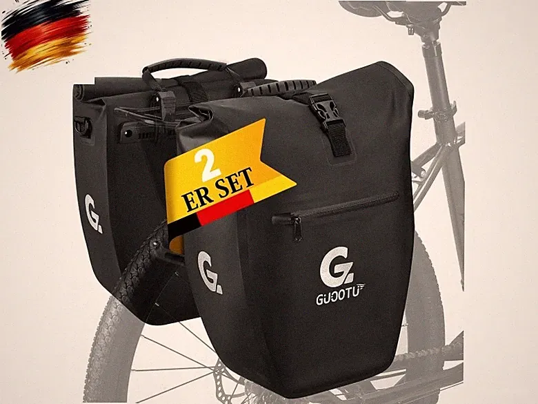 2 Er Set Fahrradtasche Gepäckträger 48L,aus Tarpaulin Hinten Gepäckträgertasche