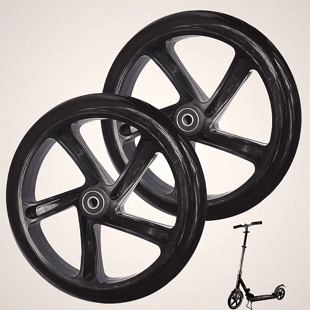 2 Stück Scooter Rollen 200mm Scooter Reifen Ersatzreifen Cityroller Räder mit...