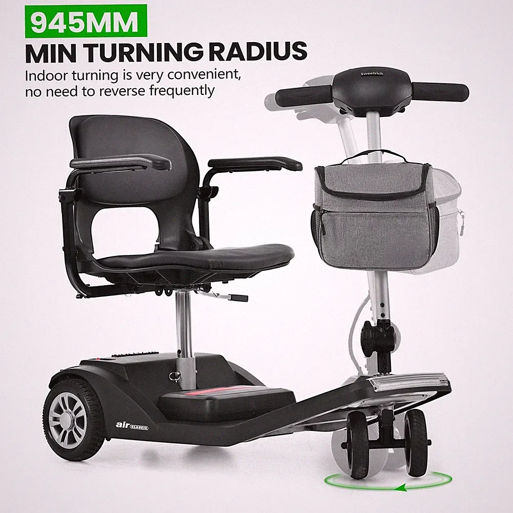 250W Seniorenmobil SWEETRICH 4-Rad Mobilitätsroller 12AH Elektroroller Scooter