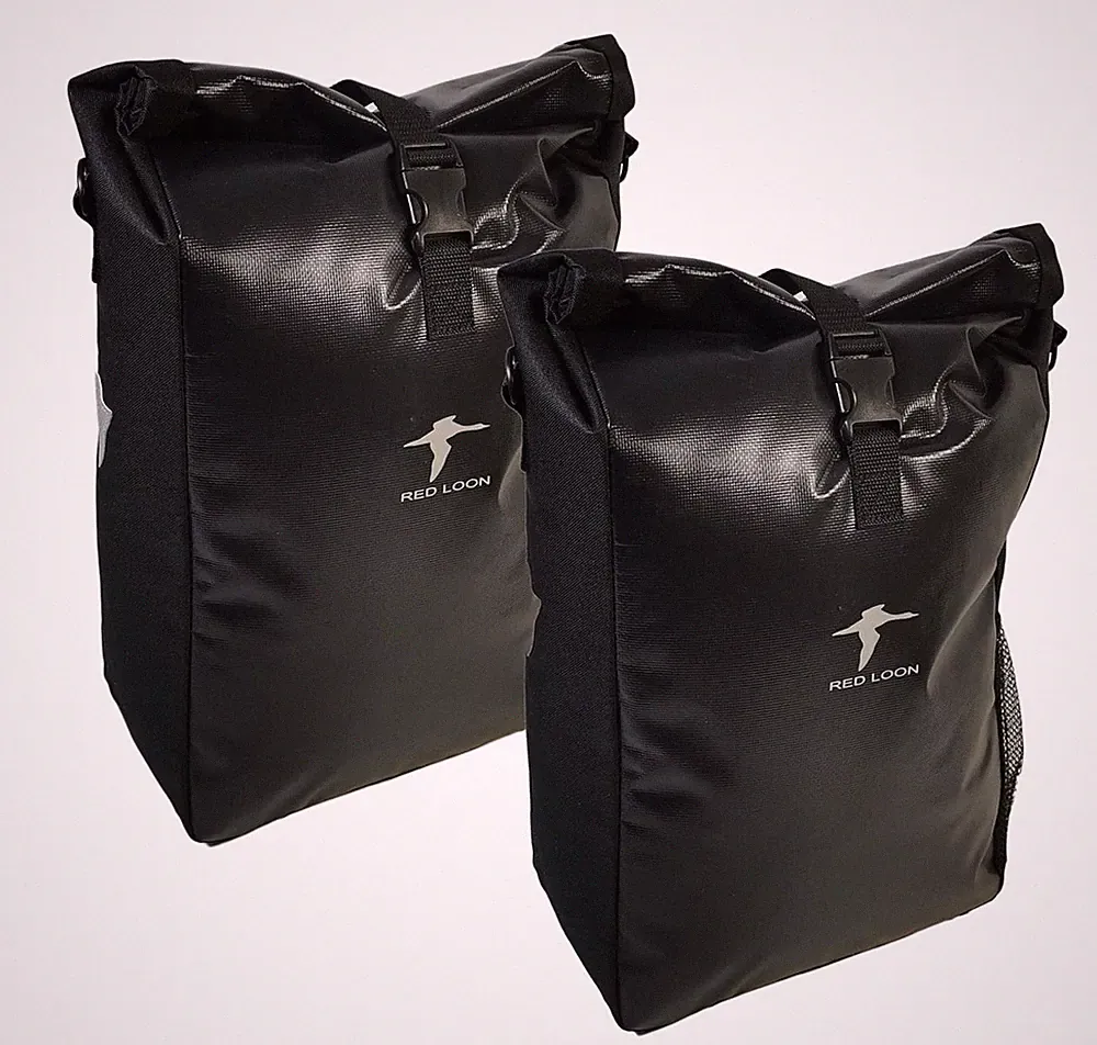 2x Fahrradtasche Red Loon Packtasche Gepäckträgertasche Gepäcktasche schwarz