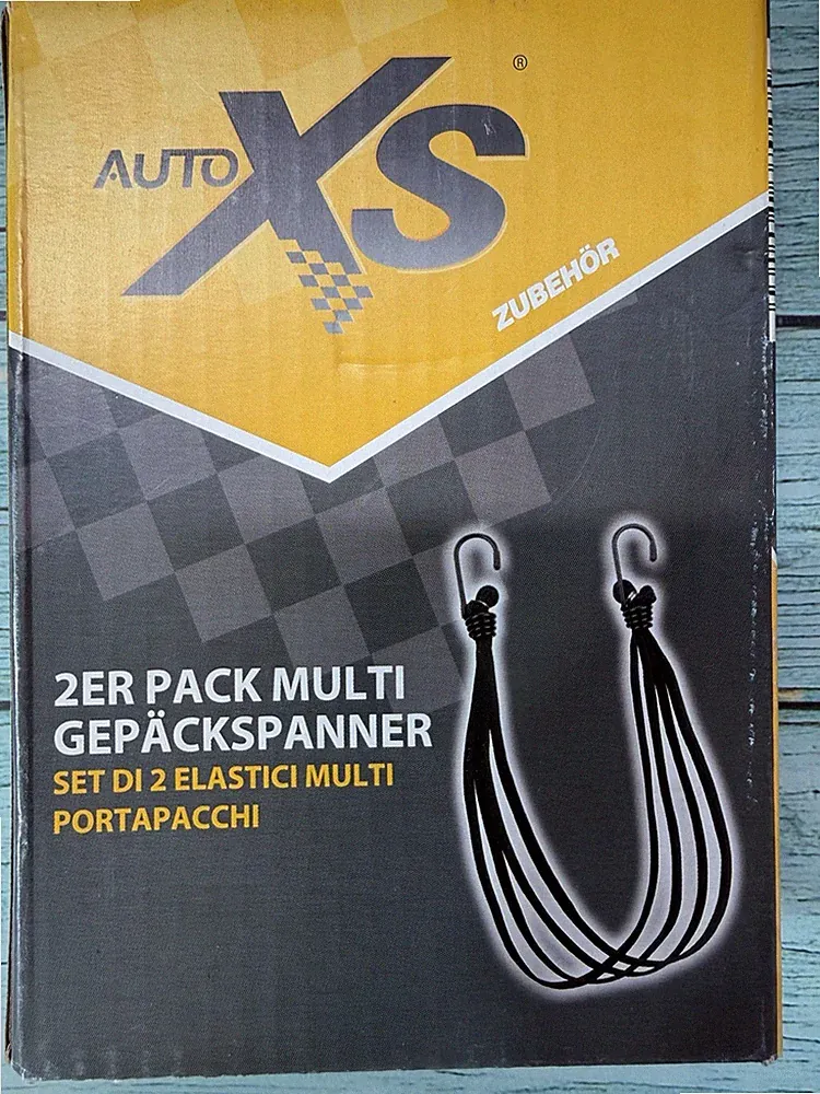2x Gepäckspanner Spanngummi Expander Gummispanner mit Metallhaken 48 cm Neu