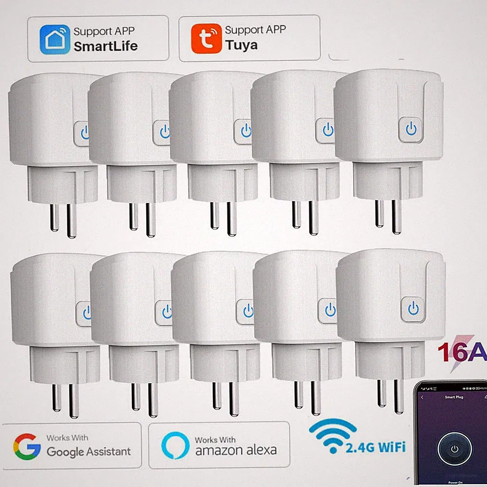 4/8 pack - Wlan Smart Steckdose mit Strommessung Stromzähler, Alexa, Google Home