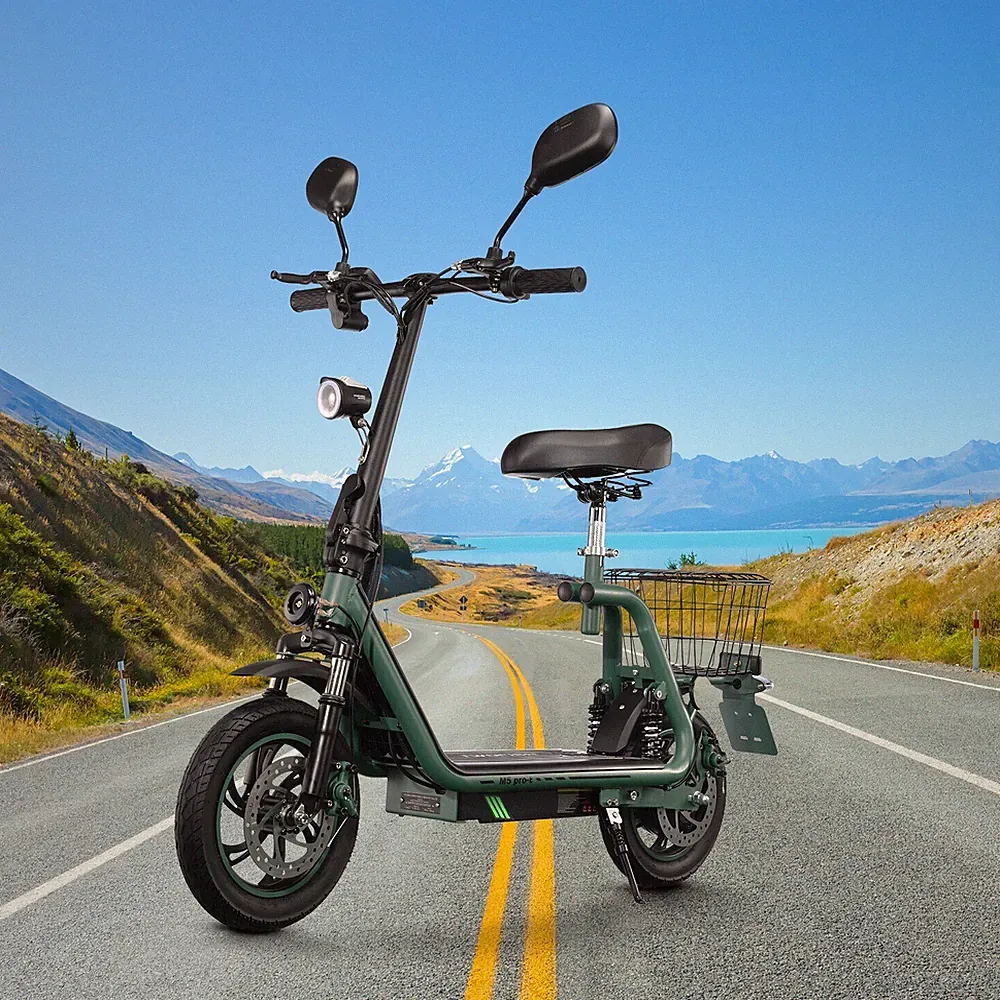 48V 13AH Mit Straßenzulassung Scooter mit Sitz TWOFISH M5 PRO 12" Elektroroller