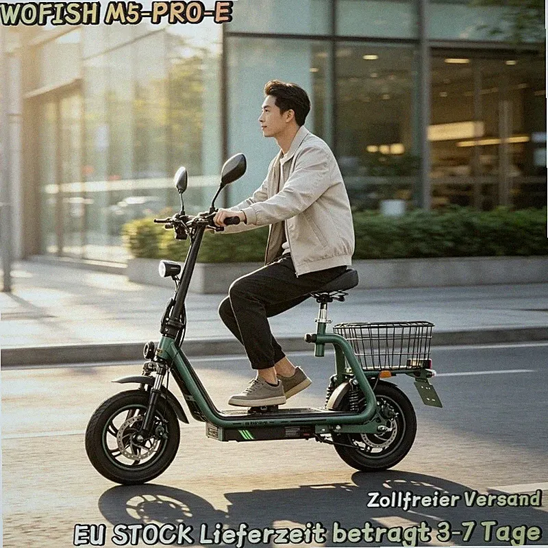 48V13AH Mit Straßenzulassung 12" Elektroroller Sitz TWOFISH M5PRO E-Scooter