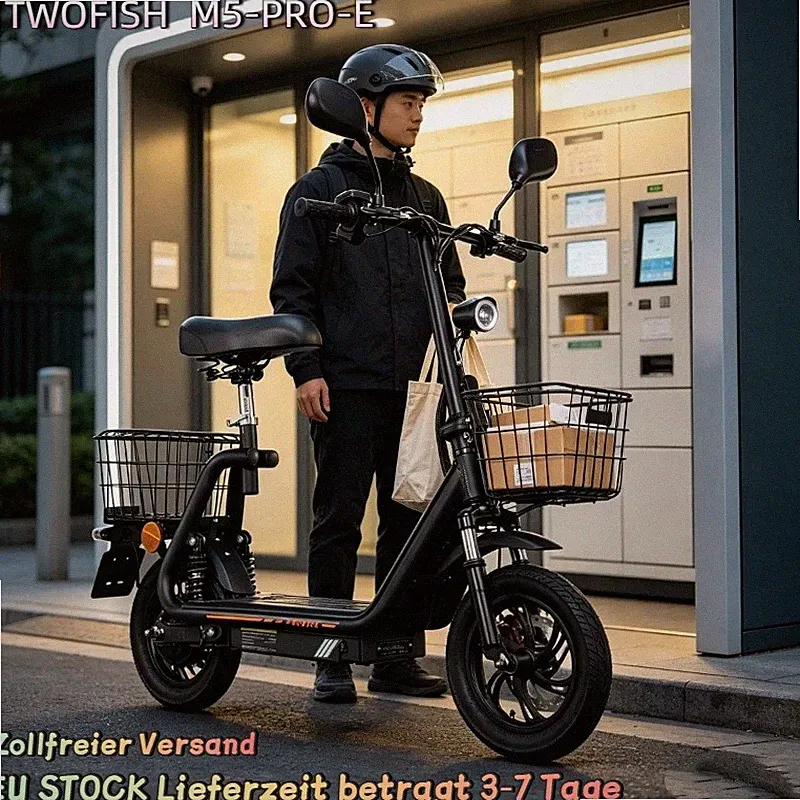 48V13AH Mit Straßenzulassung Scooter mit Sitz 12" TWOFISH M5 PRO-E Elektroroller