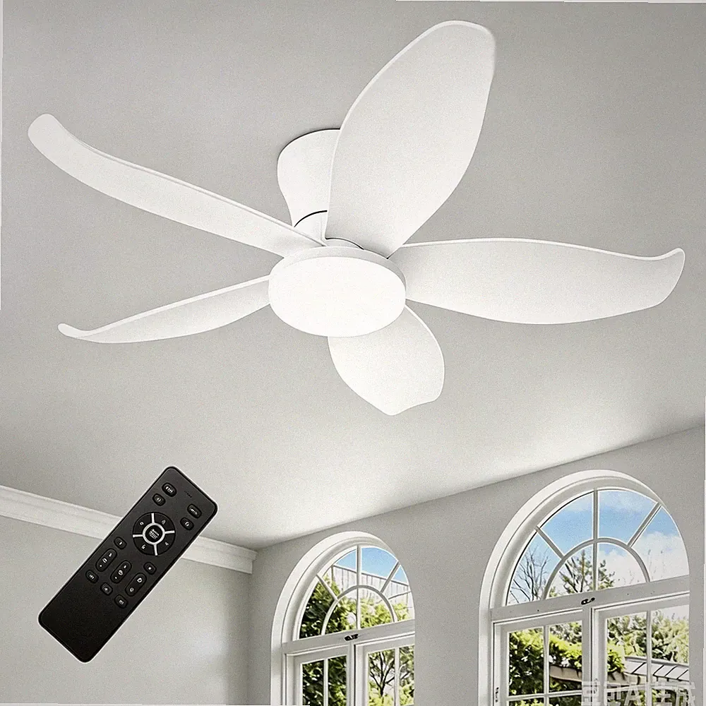 5 Flügeln Deckenventilator mit Beleuchtung mit App Steuerung und Deckenleucht