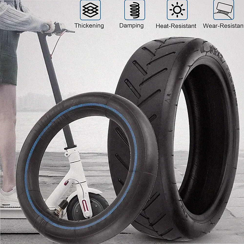 8 1/2x2 E Scooter Reifen mit Schlauch 8,5" Ersatzreifen+Schlauch für Xiaomi M365
