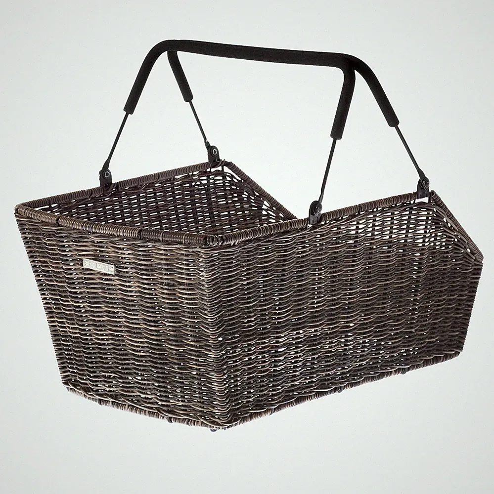 Basil Cento Rattan Look Fahrradkorb Gepäckträger MIK / Racktime / CarryMore