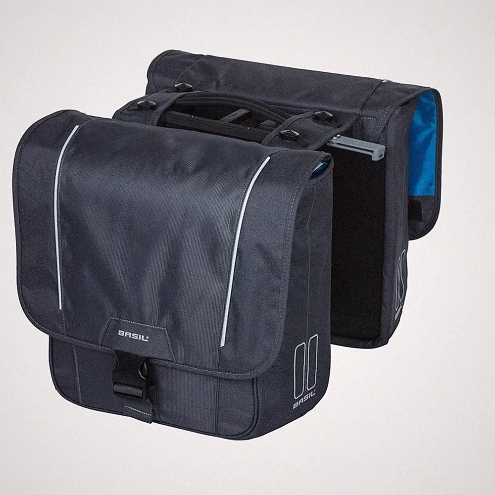 Basil Fahrrad Doppelpacktasche Sport Design MIK Graphite 35x14.5x43cm Kordel
