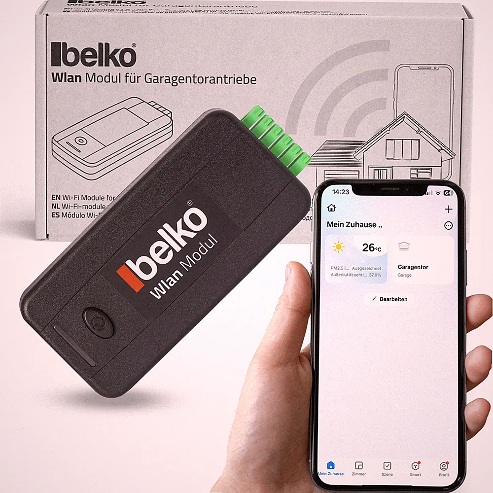 Belko® WLAN Garagentoröffner – WiFi Modul mit App-Steuerung für Belko Antriebe