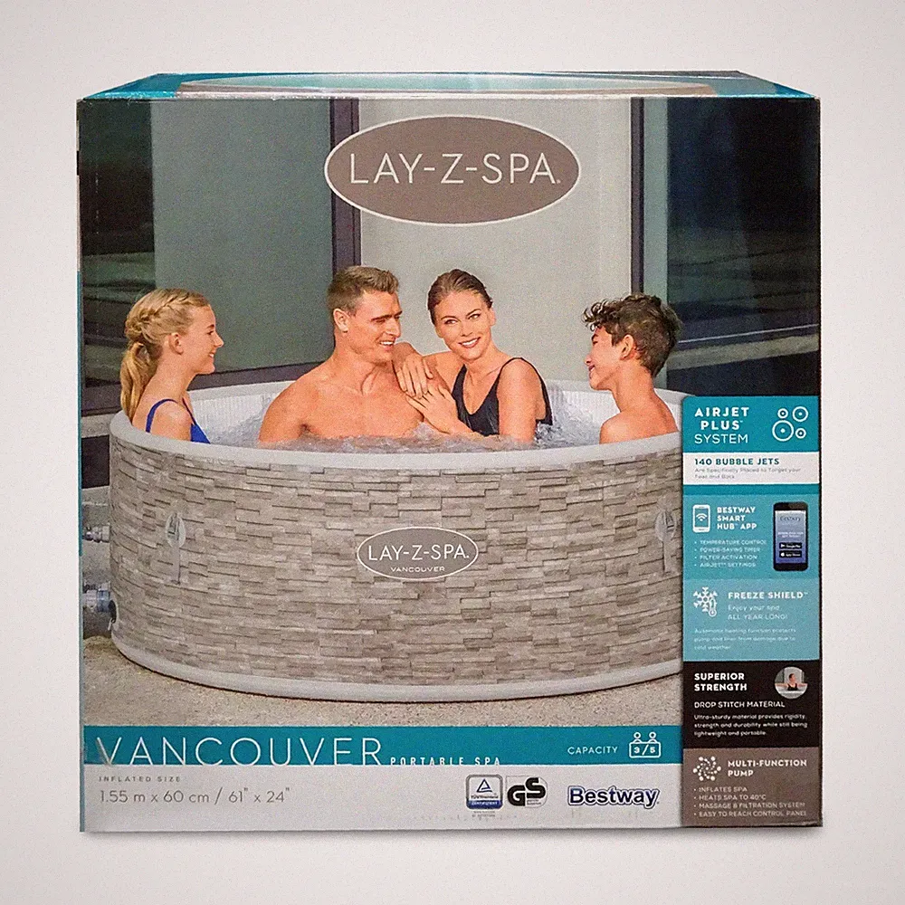 Bestway Lay-Z-Spa Vancouver AirJet Plus Whirlpool 155cm mit App-Steuerung