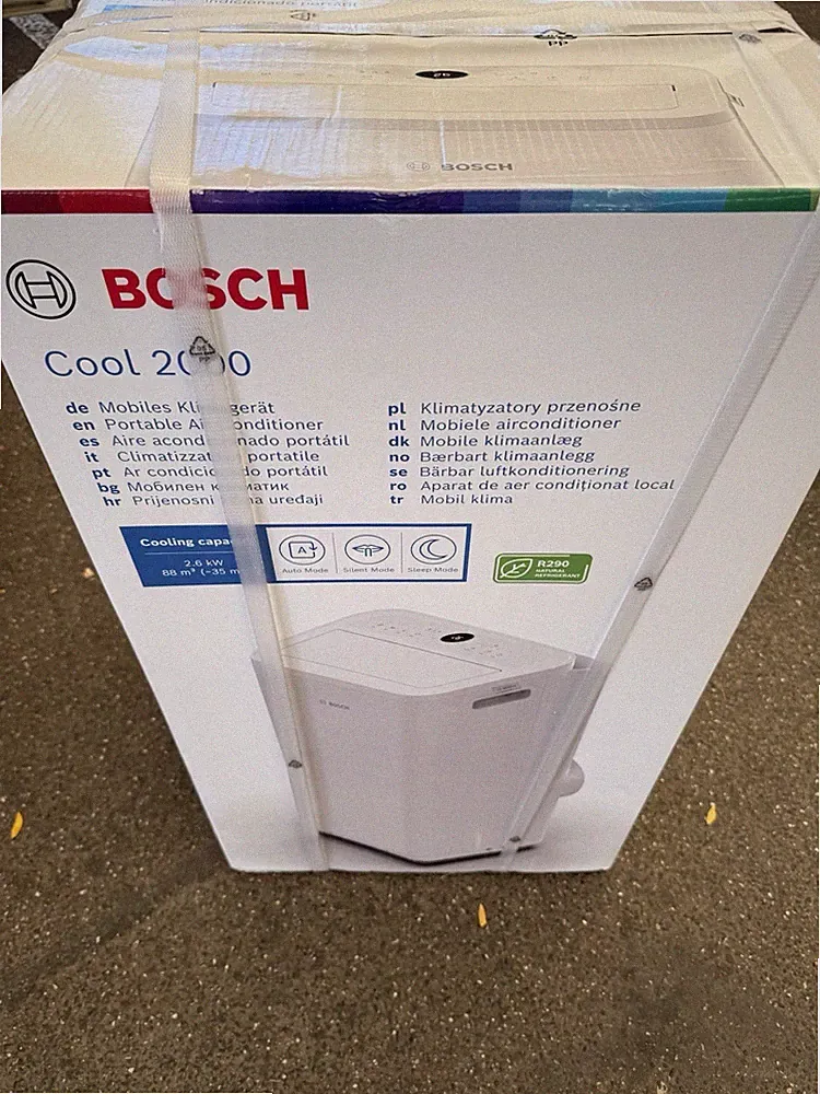 Bosch Mobiles Klimagerät Cool 2000 bis zu 35m² , 3-in-1 Klimaanlage 9000 BTU