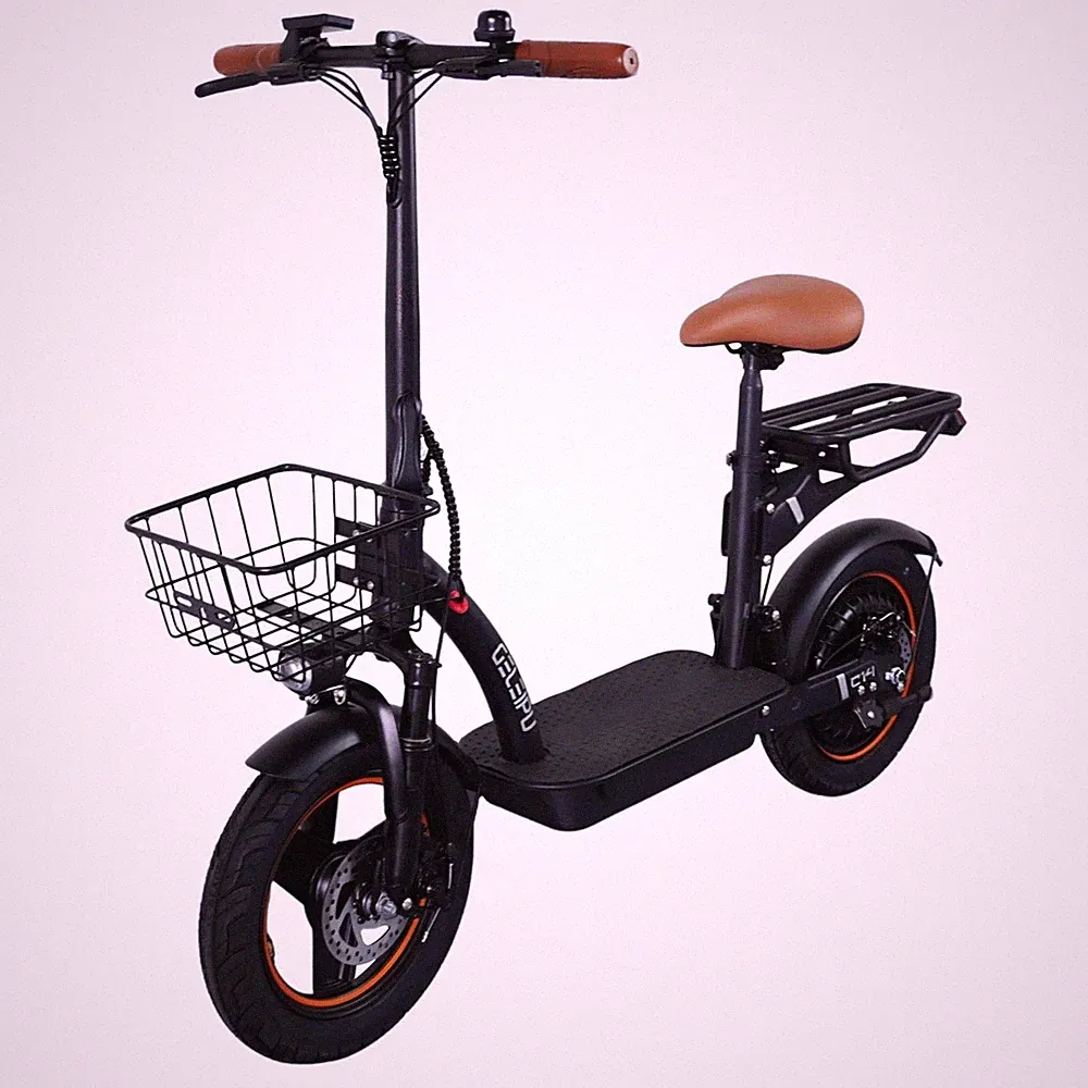 C14 E-Scooter mit Sitz 14'' Elektroroller 500W 17,5Ah Offroad E-Roller Bis 100km