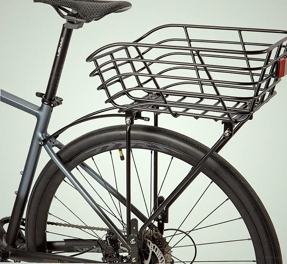 CXWXC Hinterer Fahrradkorb Mit Gepäckträger – Gepäckträger Mit Festem Korb Für F