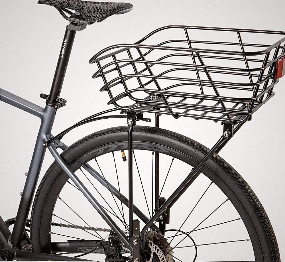 CXWXC Hinterer Fahrradkorb Mit Gepäckträger – Gepäckträger Mit Festem Korb Für F