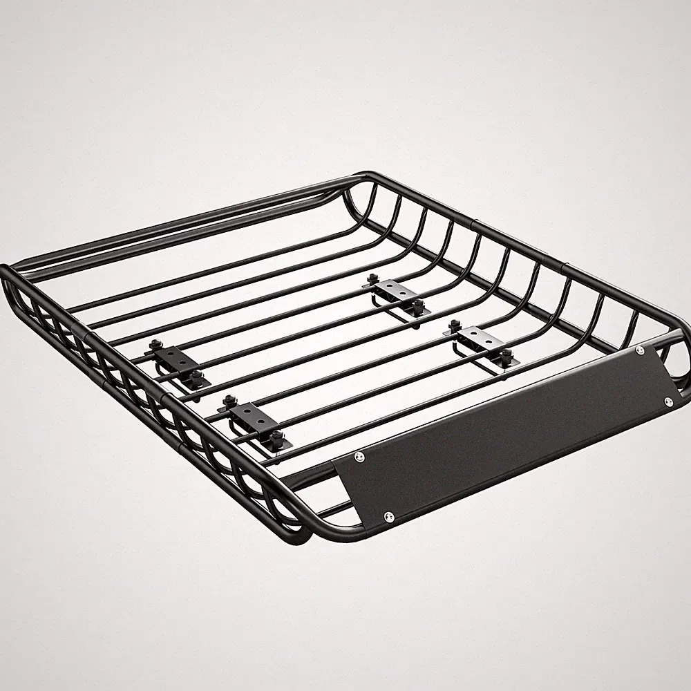 Dachgepäckträger Universal Dachkorb mit Windschutz, bis 68 kg, Schwarz
