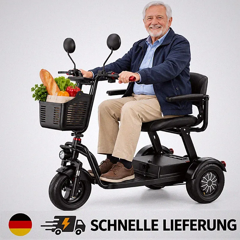 Daibot Mobilitätsscooter 3 Rad 1000W 48V 20Ah klappbar mit Sitz Armlehnen