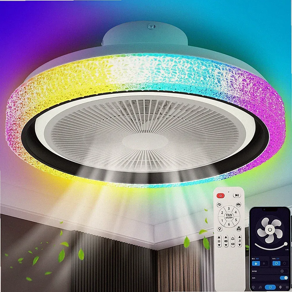 Deckenventilator mit Beleuchtung Fernbedienung LED Deckenlampe Schlafzimmer