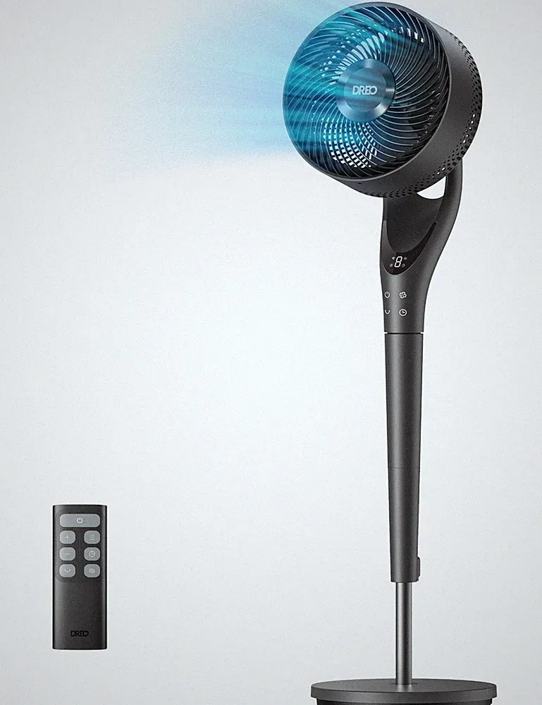 DREO TurboPoly™ Standventilator mit 90° Oszillation, 20 dB