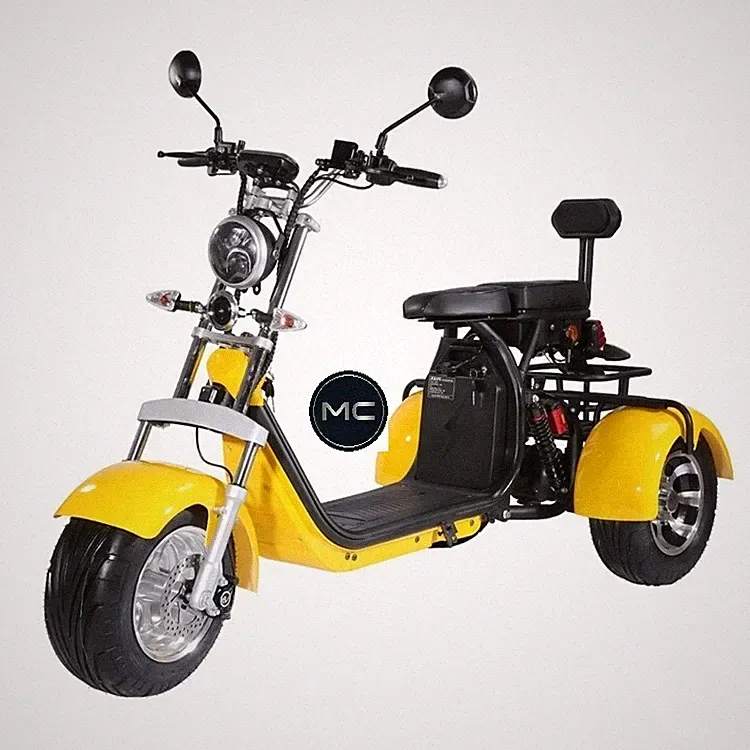 E-Scooter City Coco Elektroroller Roller mit Stra�enzulassung Trike Chopper 40AH