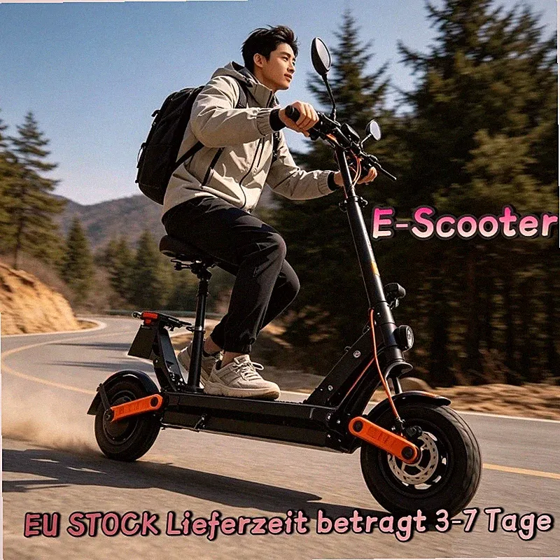 E-Scooter DE JOYOR S8-E Elektroroller 10" Verstellbarer Sitz 500W 26AH Faltbarer