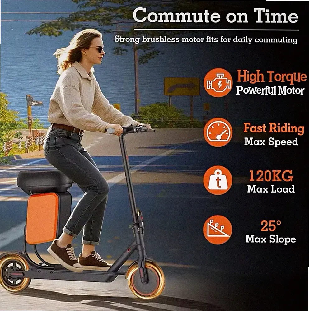 Lichter Klappbarer E-Scooter mit Sitz