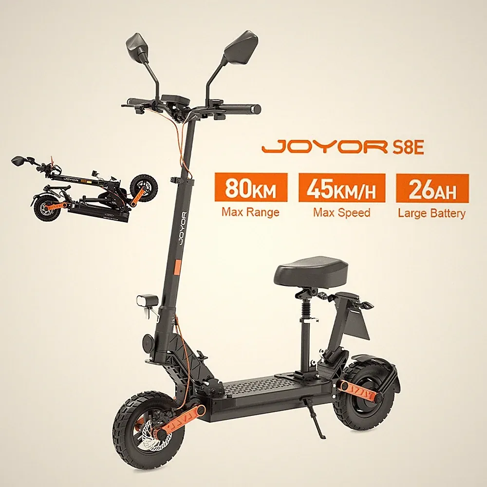 E-Scooter mit Sitz 45 km/h Elektroroller Offroad Joyor S8E 48V 800W E-Roller
