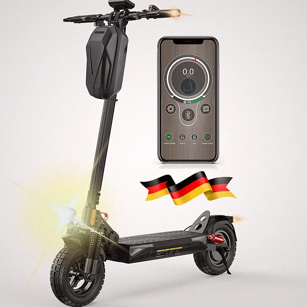 E Scooter mit Straßenzulassung 8,5丨10 Zoll Elektroroller mit 7,5丨12,5AH Batterie