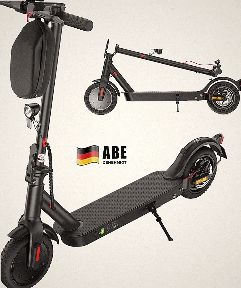 E Scooter Mit Straßenzulassung, ABE Elektroroller Belastung Bis 120Kg, 30 Km Rei