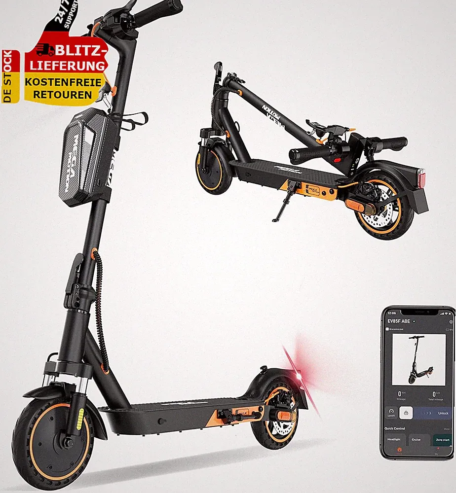 E Scooter Mit Straßenzulassung Elektroroller Mit 400W Motor 20KM/H Bis 35km Rei.