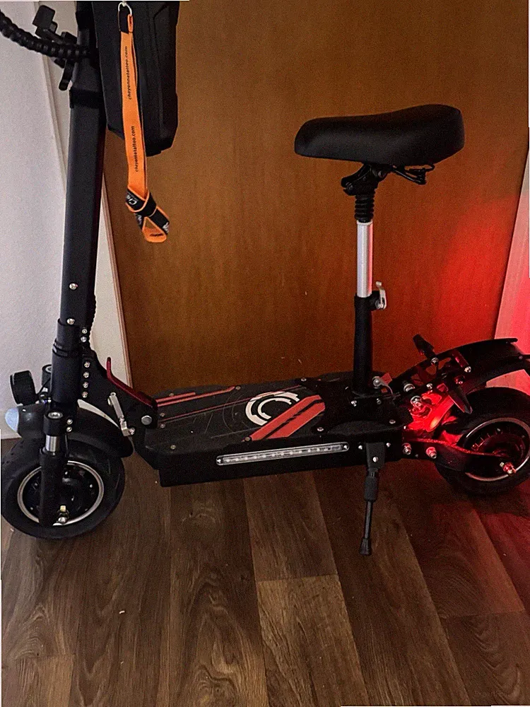 E-Scooter S5 schwarz/rot mit Sitz, 3200w dual motor 1600w Display