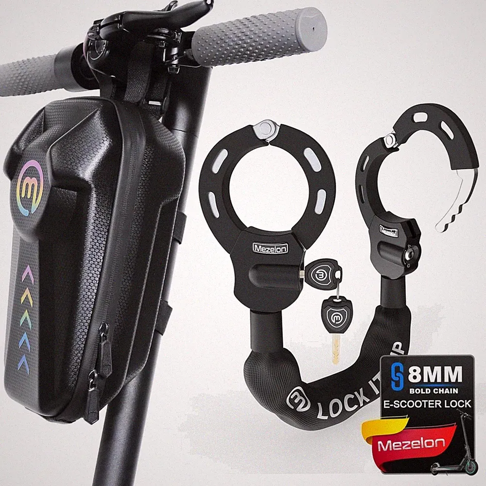 E Scooter Schloss,Kette Handschellenschloss,8mm Sicherheit,,für Xiaomi Segway