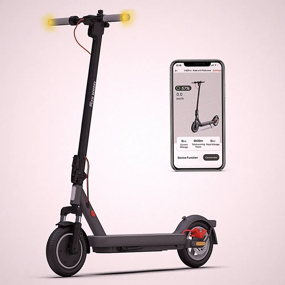 E-Scooter V40 Pro mit Straßenzulassung 400W Blinker App vollgefedert 10 Zoll Neu