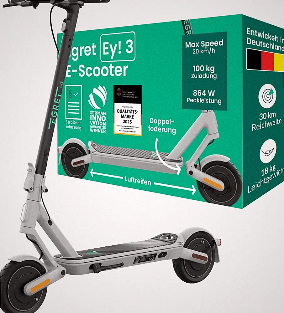 Egret Ey! Serie E-Scooter Mit Straßenzulassung | Bis Zu 65Km Reichweite Und 1520