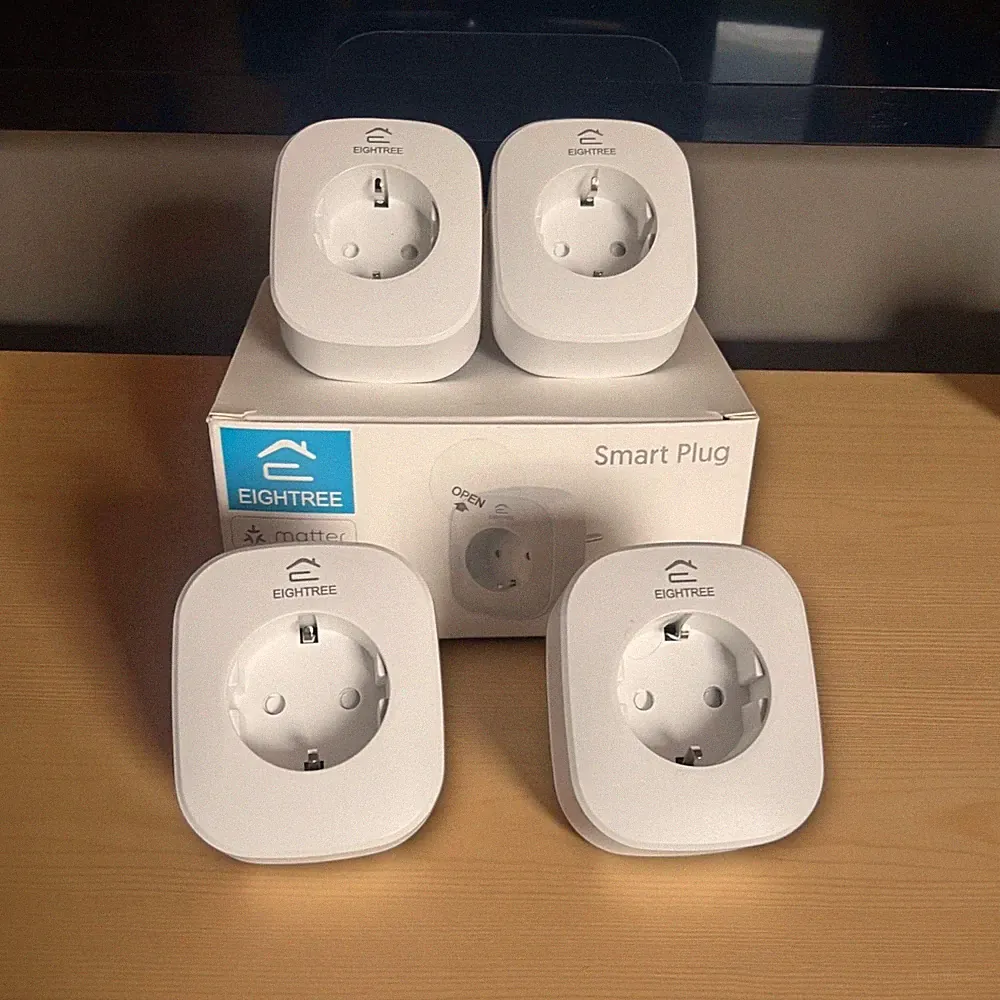 EIGHTREE Matter Steckdose,WLAN Smart Steckdose mit Strommessung,Zeitplan,4stück