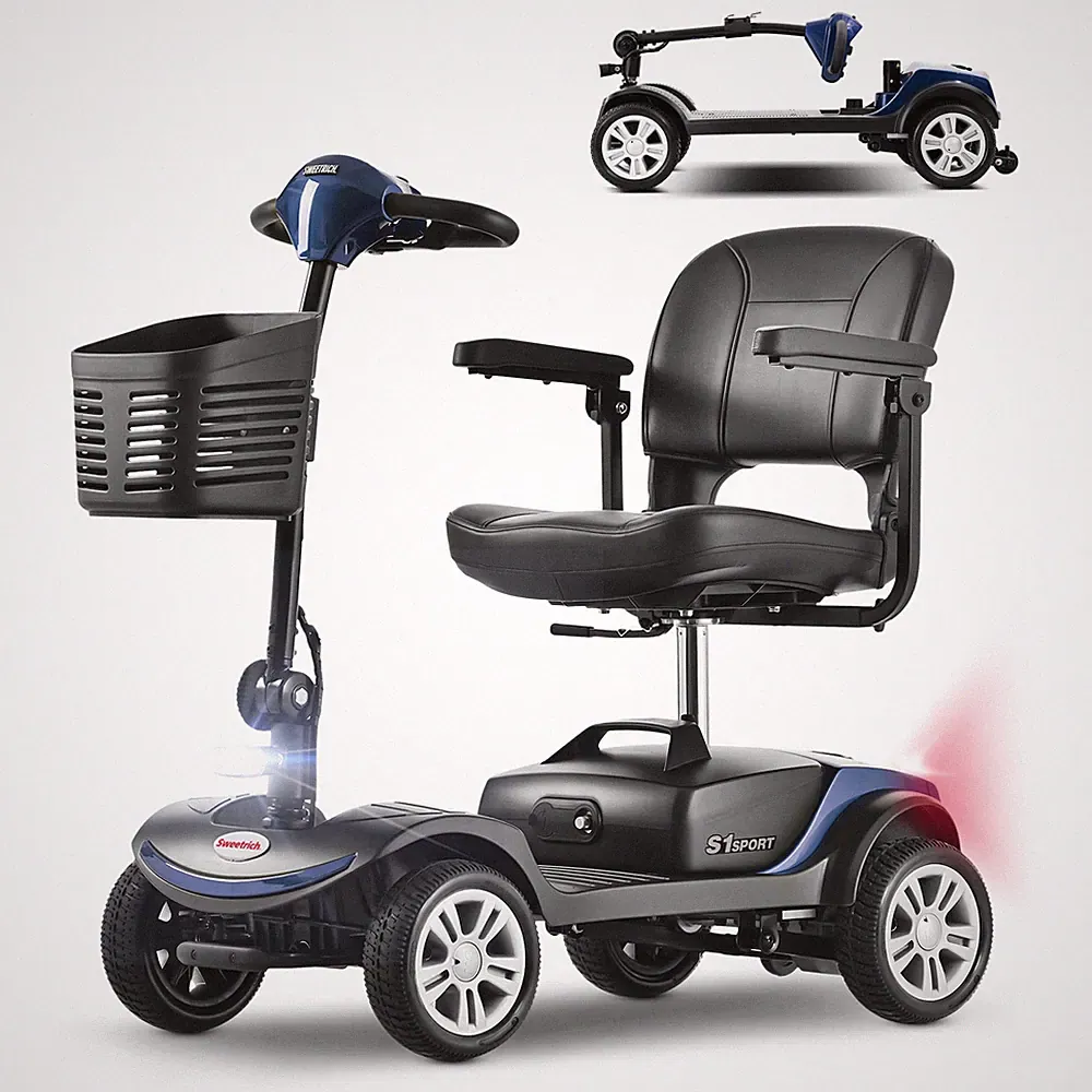 Elektromobil Seniorenmobil mit sitz 4-Rad Faltbar E-Mobil 250W Scooter 24V/12Ah