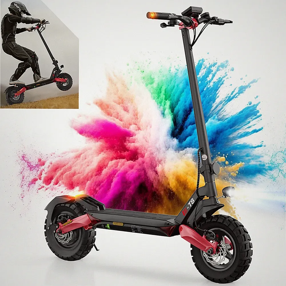 Elektroroller 10 Zoll Faltbar E-Scooter mit Straßenzulassung ABE Offroad 15.6Ah