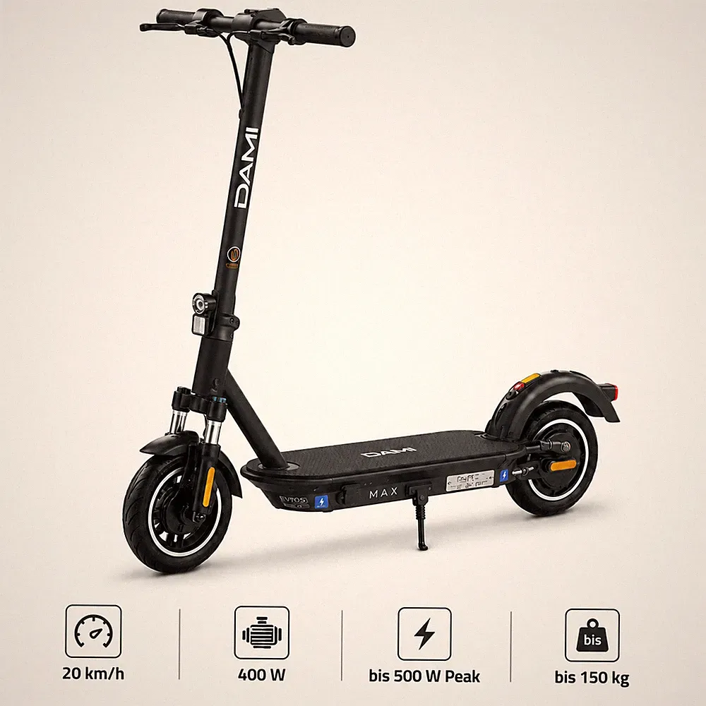 Elektroroller mit Straßenzulassung (ABE), faltbarer E-Scooter für Erwachsene
