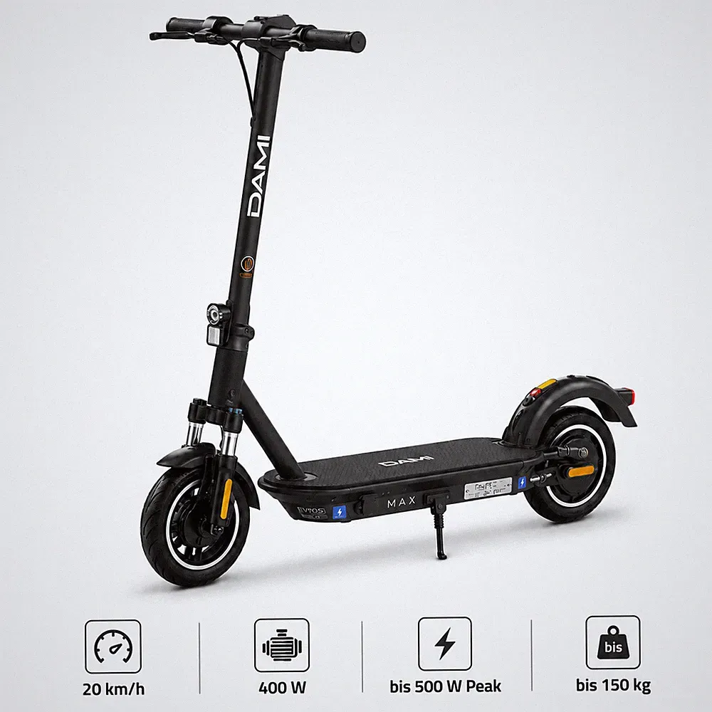 Elektroroller mit Straßenzulassung (ABE), faltbarer E-Scooter für Erwachsene