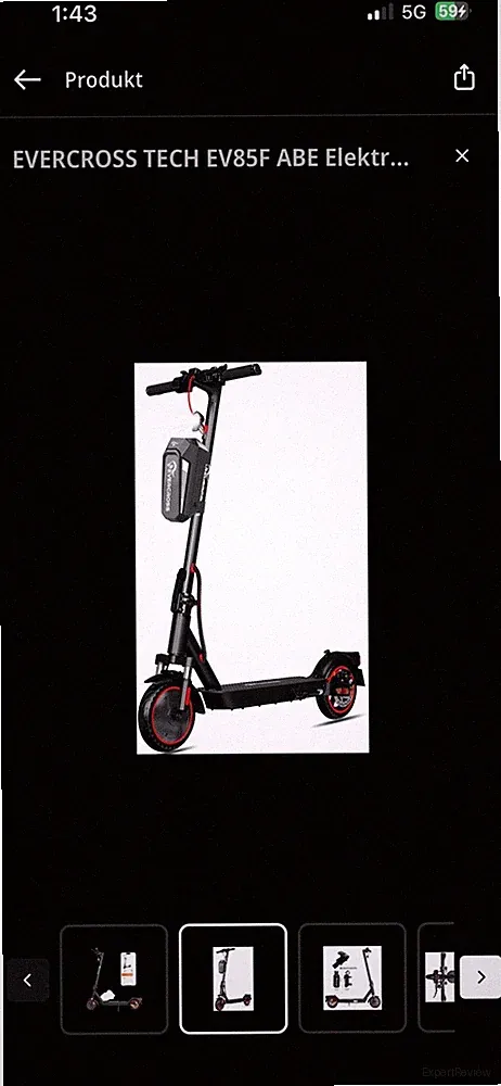EVERCROSS TECH EV85F ABE Elektroroller mit Straßenzulassung E-Roller E-Scooter