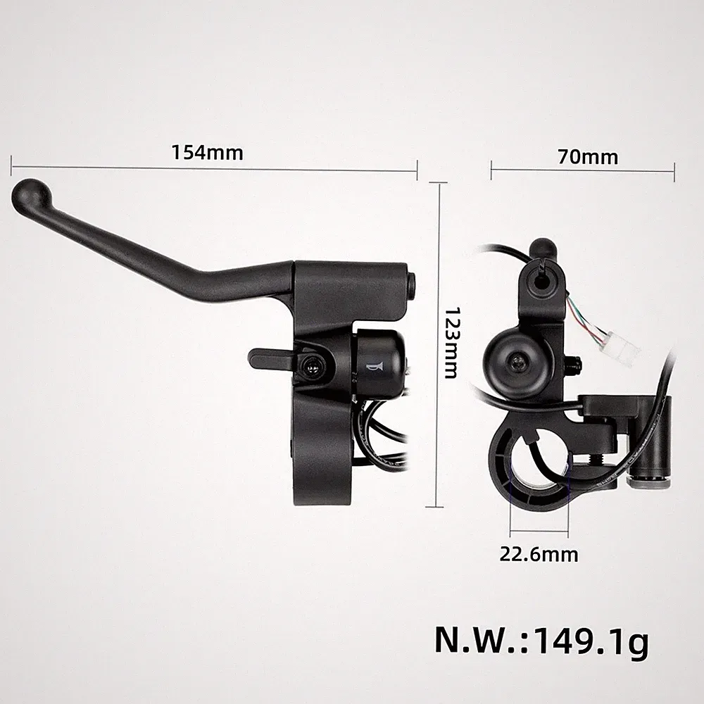F��r Xiaomi 6 f��r e-scooter Bremshebel mit Bud Connector und Blinkerknopf